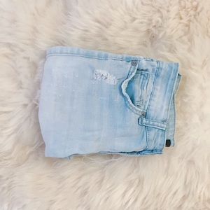 Light-wash Ripped Jeans